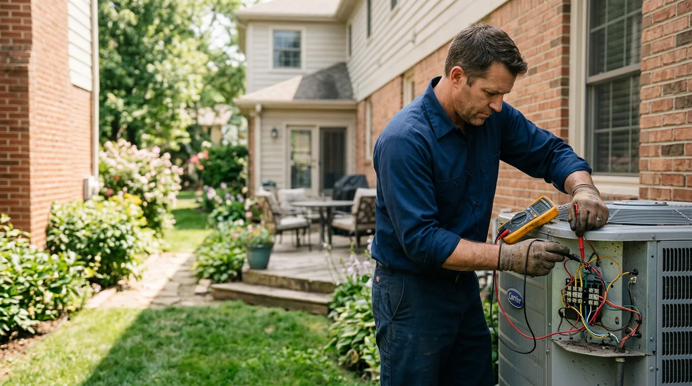 HVAC technician working near Barbeau, MI